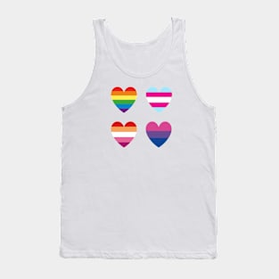 LGBT | Gay Lesbian Bisexual Transgender Pride Hearts Tank Top